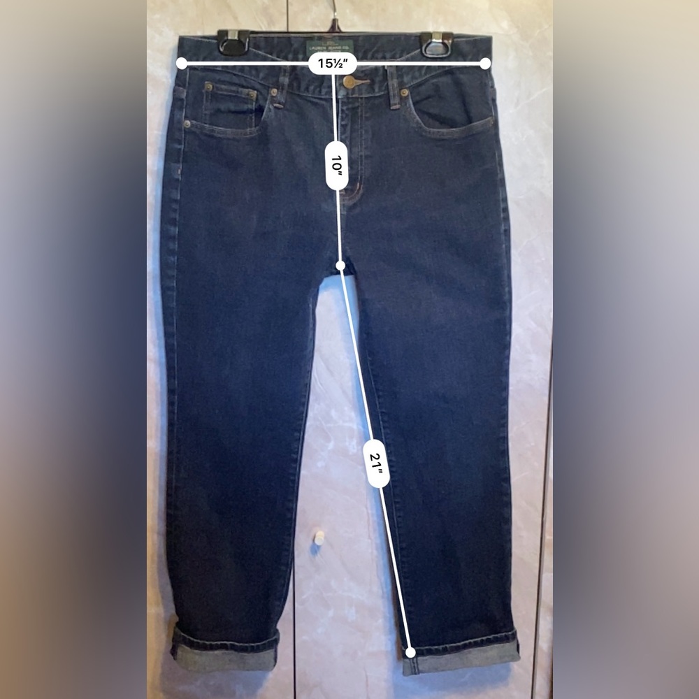 NWOT Ralph Lauren Dark Blue Denim Jeans with Brass Button